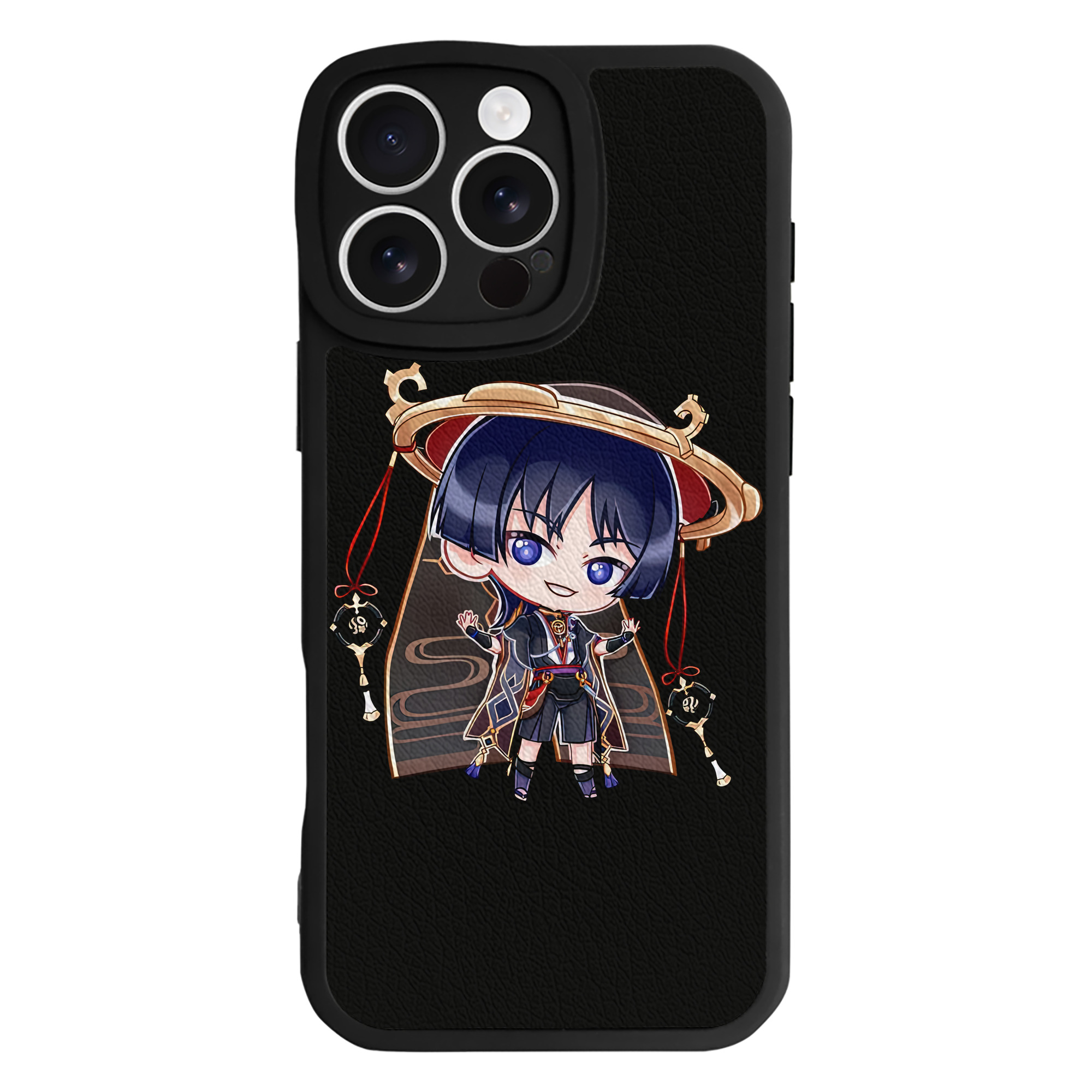げんし神 さんペい genshin Sanpei 【iPhone 16シリーズ対応】シリコンスマホケース（レザー調） 材質：シリコン